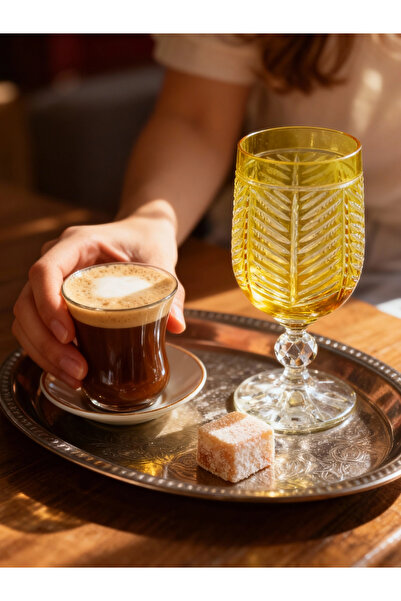 Margerie Crystal Goods كوب قهوة مارجيري لانزا بوهيميا كريستال مقطوع يدويًا سع...