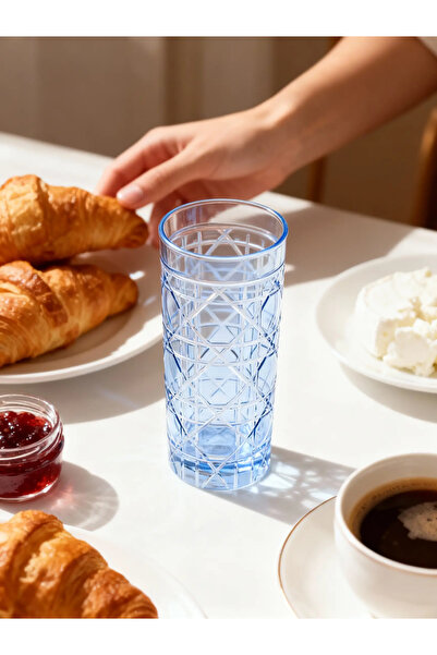 Margerie Crystal Goods Margerie Gloria El Kesme Kristal Uzun Su Bardağı 485cc...