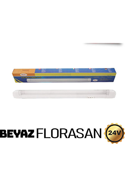 YTO 24 VOLT 18W CAMLI ANAHTARLI BEYAZ FLORASAN LAMBA