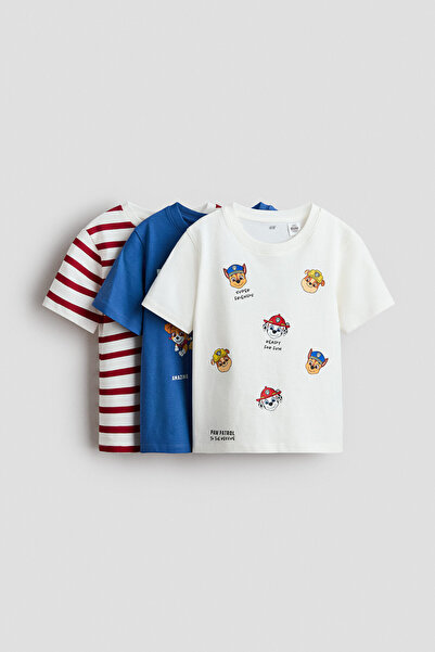 H&M 3'lü Baskılı Tişört