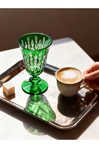 Margerie Crystal Goods Margerie Royal El Kesimi Kadeh 200cc | Su Kadehi & Kah...