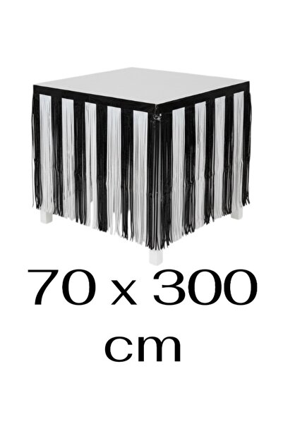 CAVAŞ sun hat Fustă de masă din folie alb-negru - Decor tematic cu vultur pen...