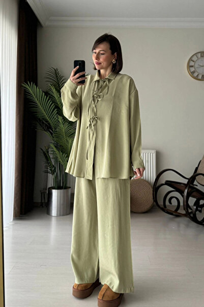 Kubos Moda Modal Green Shirt and Pants Set