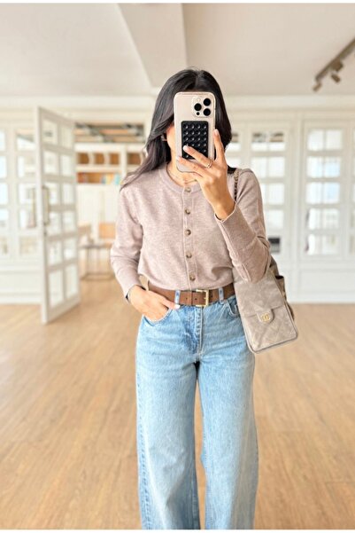 CADDELAMODA Crew Neck Buttoned Knitwear Cardigan