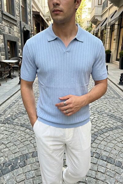 Livio Ferri Sion Regular Fit Men's Short Sleeve Knitwear Polo Neck T-Shirt