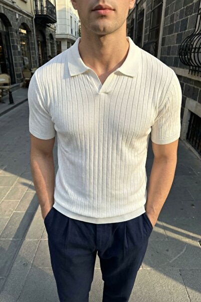 Livio Ferri Sion Regular Fit Men's Short Sleeve Knitwear Polo Neck T-Shirt