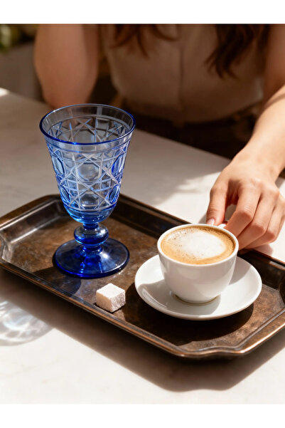 Margerie Crystal Goods كأس كريستال مارجيري غلوريا مقطوع يدويًا سعة 200 سم مكع...