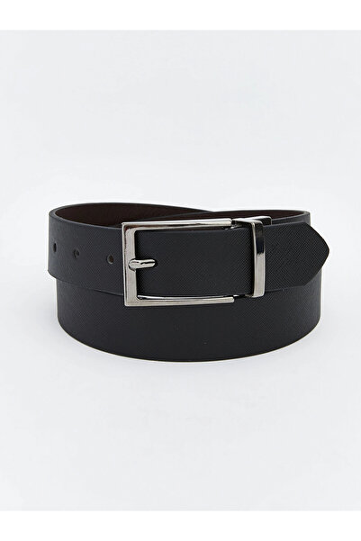 LC Waikiki LCW ACCESSORIES Μαύρη δερμάτινη ανδρική ζώνη