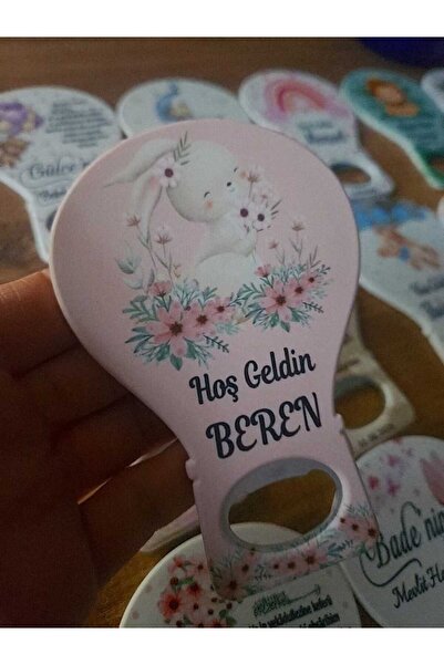 fırsatlar diyarı Tavşan Tema Balon Açacak Magnet Yeni Doğan Bebek Mevlidi Doğ...