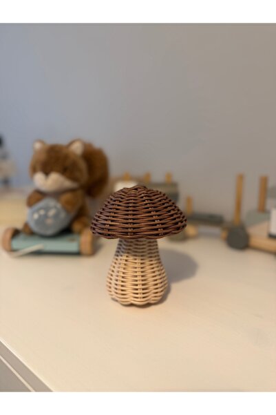 Cosmo Design El Yapımı Rattan Bambu Dekoratif Mantar – Kahverengi (1 Adet)