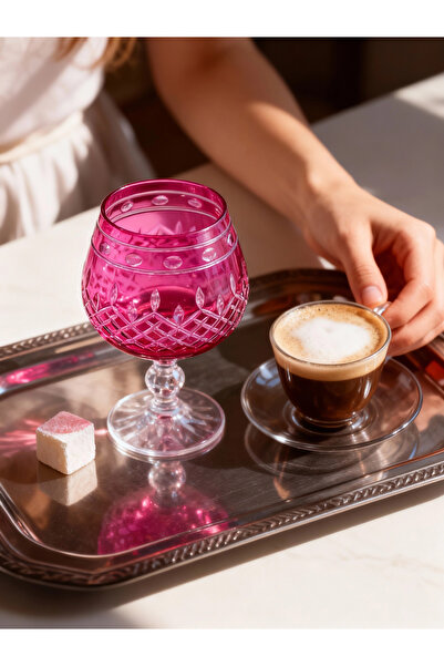 Margerie Crystal Goods كوب قهوة مارجيري أرديا بوهيميا كريستال مقطوع يدويًا سع...