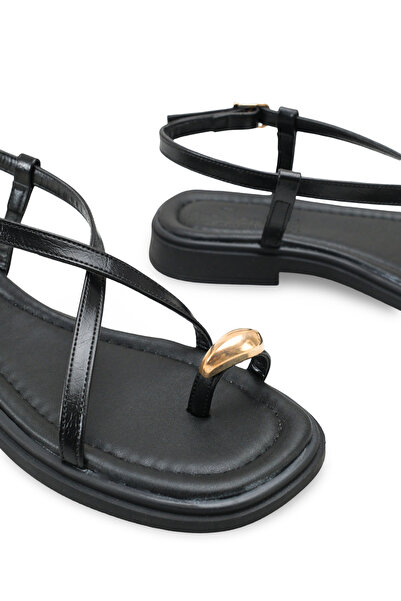 Riccon Women's Flip Flop Sandals 00121005 Black Rustic