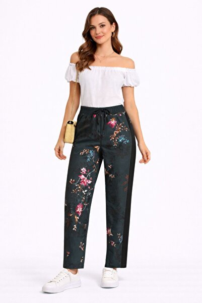 FBI Elegant women's trousers with Printed and side stripe