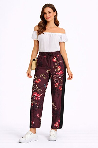 FBI Elegant women's trousers with Printed and side stripe