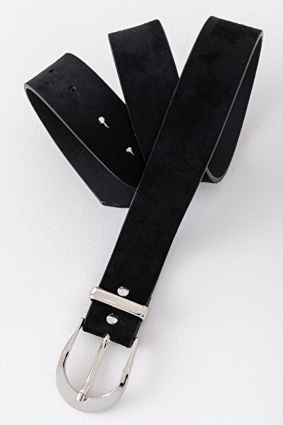 Pantastic Jeans 3.5 cm Silver Buckle Suede Women's Waist Belt