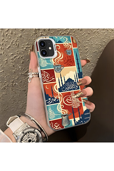 Hontinga iPhone 12 Compatible Silicone Edge Hard Back Anti-Fall Phone Case Tr...