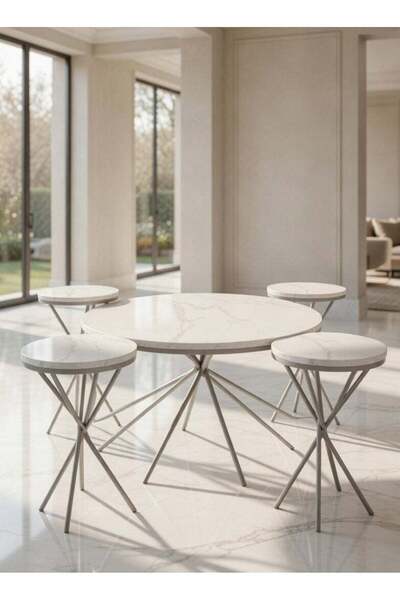 Generic Premium 5-Piece Round Nesting Coffee Table Set