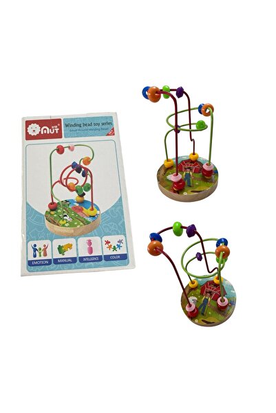 ADIRI SHOP Jucărie educativă – Labirint cu mărgele pe sârmă (Bead Maze), 3+ ani