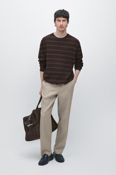 Massimo Dutti Tapered fit keten pantolon
