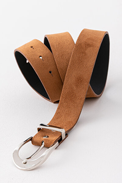 Pantastic Jeans 3.5 cm Silver Buckle Suede Women's Waist Belt