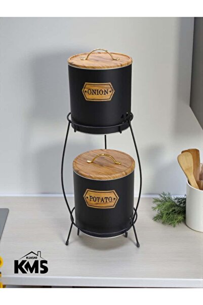 FeyzaDesign Çift Katlı Patates ve Soğan Sepeti, Pratik ve Şık Saklama Çözümü