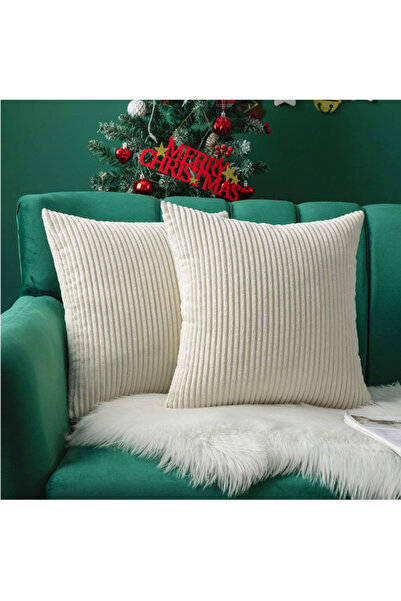 Dotail Set of 2 MIULEE pillowcases, Velvet, 60x40 cm, boho style, White color