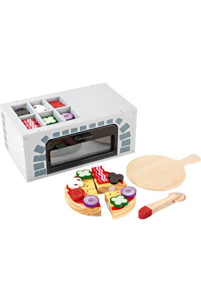 Small Foot Cuptor pentru pizza cu accesorii din lemn, Small Foot, 25 piese, 3...