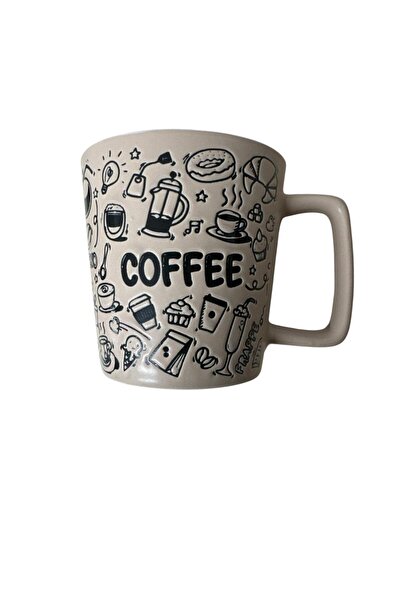 OEM Cana decorativa cu tematica de cafea, 380 ML, Crem Tiramisu 2 bucati