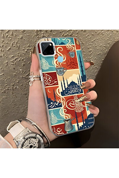 Hontinga حافظة هاتف Realme C21Y متوافقة مع الحواف السيليكونية الصلبة والمضادة...