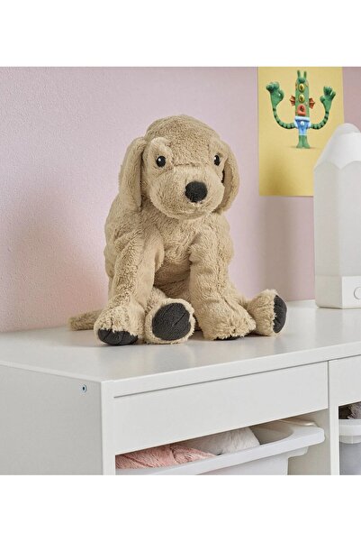 IKEA QUİCK Yavru Peluş Köpek Küçük Boy Pofuduk Oyuncak Kahverengi Yumuşak Oyu...