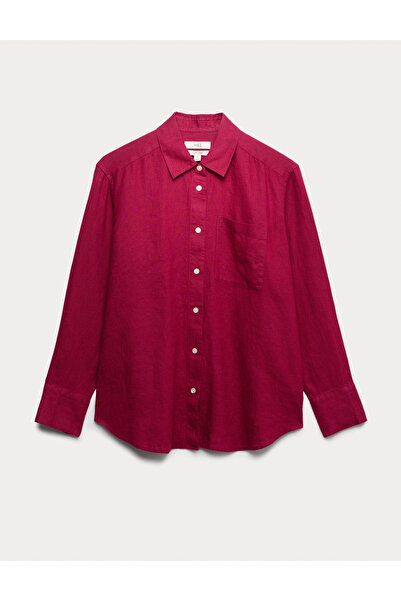 Marks & Spencer %100 Keten Regular Fit Gömlek