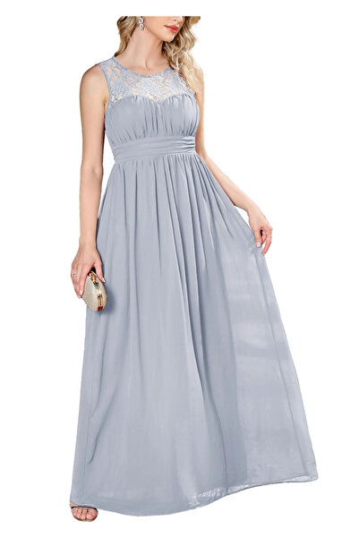 GRACE KARIN Elegant long dress, with slits, sleeveless, size 44, lavender