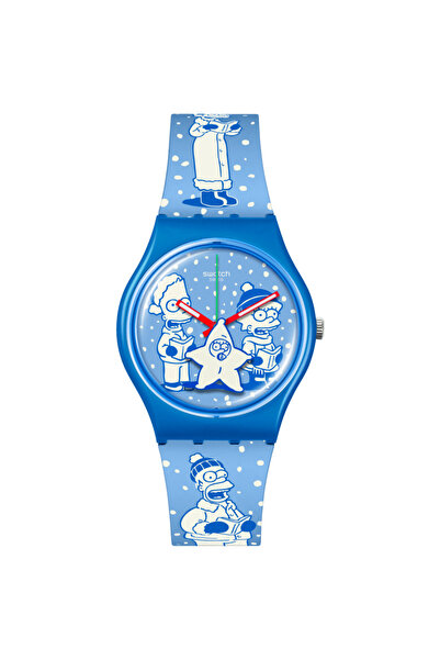 Swatch X Simpsons SO28Z126 Tidings Of Joy Unisex Kol Saati