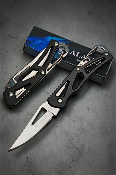 KeskinAdam41 Alaska SDR 1108 Mat Siyah Mini Anahtarlık Cep Çakısı Paslanmaz Ç...