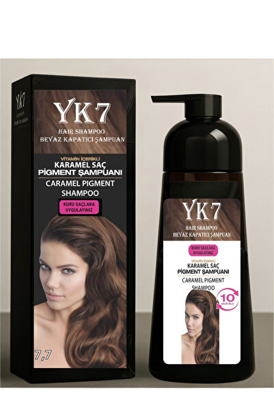 yk7 kozmetik yk7 Beyaz Kapatıcı (karamel 7.7) Pratik Boya Şampuan 300 ml. 13 ...