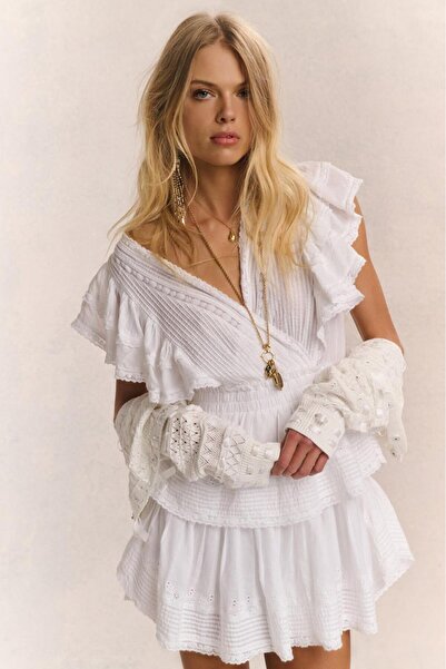LOVE SHACK FANCY Romantik Bohem Yazlık Elbise