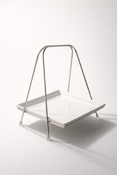 MARZEN HOME Gümüş Metal Standlı Kurabiyelik – Şık Sunumun Yeni Adı