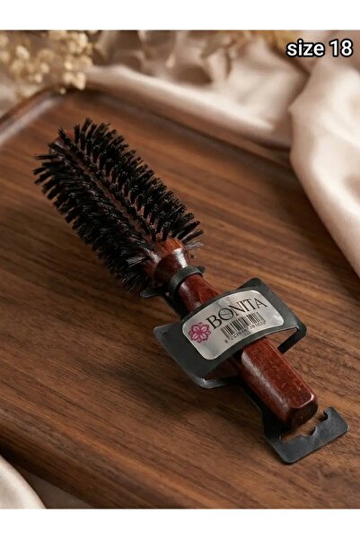 BONİTA Professional Wooden Blow Dry Brush - No: 18 - High Heat Resistant 🌸