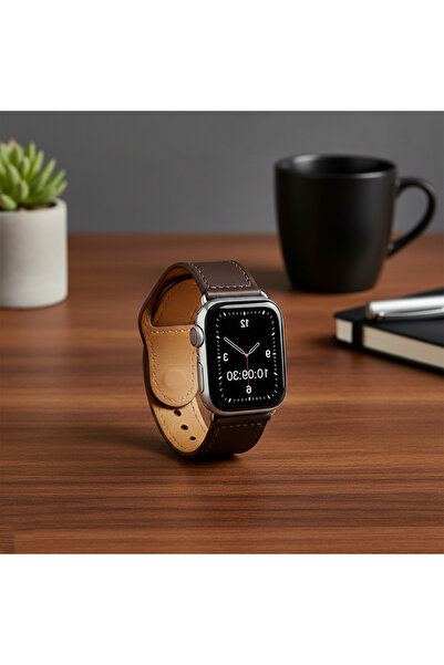 bbtech Appl Watch 41/40/38mm Gerçek Deri Kordon Series 11-10(42mm)/9/8/7/6/SE...