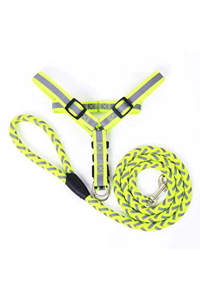 Petora Adjustable harness with leash for dogs, yellow, HC1030 - L