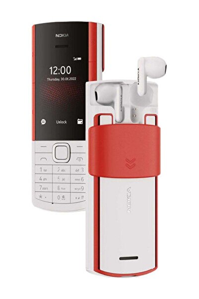 China NOKIA 5710 XA Dual SIM White/Red 48MB RAM 128MB 4G -Middle East Version