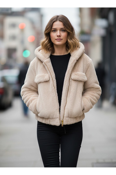 Lady Beezy Boutıque Kısa Kesim Peluş Mont