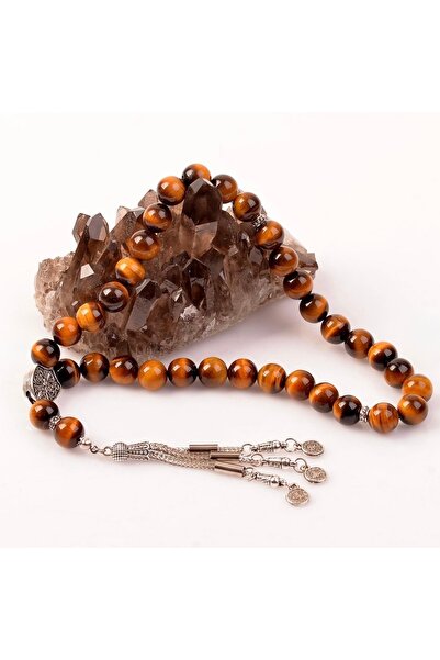 Taşmir Tiger's Eye Stone 10 mm Natural Stone Prayer Beads