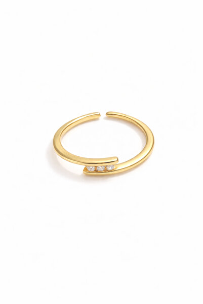 Okko Store Mini Three Stone Pinky Adjustable Ring