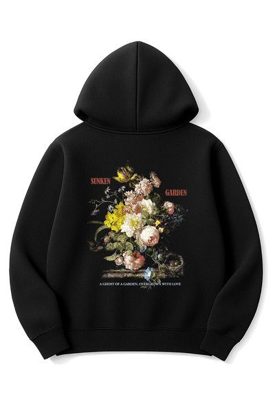 Altair Tr Oversize Unisex Sunken Garden Printed Hooded Sweatshirt