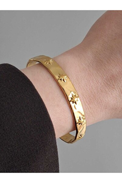 Bubbleatelier Çelik Yıldız Detaylı Kelepçe Ayarlanabilir