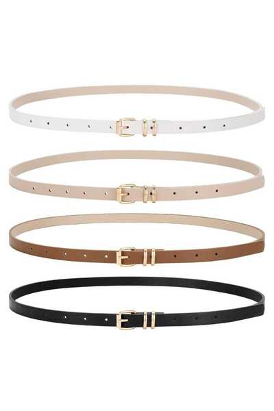 beltavora 4lü set ince gold tokalı kemer