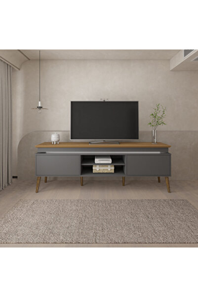 ARTLY 70-inch TV stand for living rooms and homes with shelves and drawers, d...