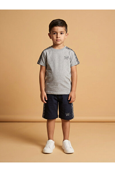 ALYAKİDS Boy's Cotton Combed Cotton Shorts Set