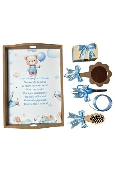Your Baby Store Set tavita pentru taiere mot la baietei – blue - ursulet cu b...